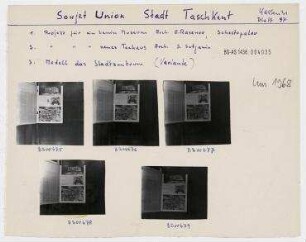 Repros aus einer sowjetischen Architektur-Zeitschrift. Sowjetunion, Taschkent