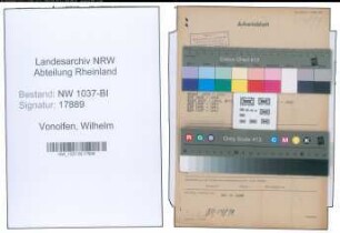 Entnazifizierung Wilhelm Vonolfen , geb. 16.07.1888 (Lehrer)