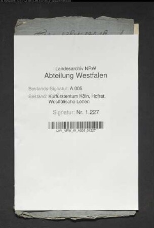 Belehnung des Dietrich Georg von Heiden mit den Ketteler-, Rodenberg- und Nölcken von Mellrich-Burglehen zu Hovestadt