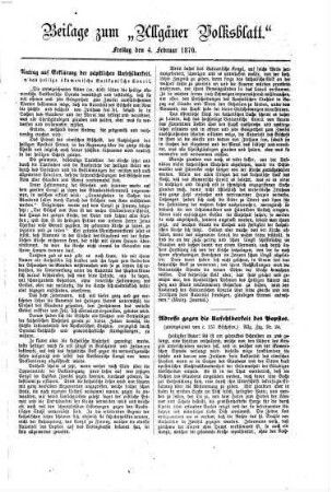Allgäuer Volksblatt. 1870,1/7