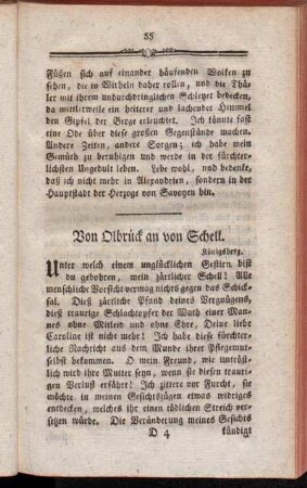 Von Olbrück an von Schell.