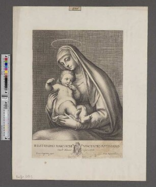 [Die Muttergottes mit dem Jesuskind auf dem Schoß]