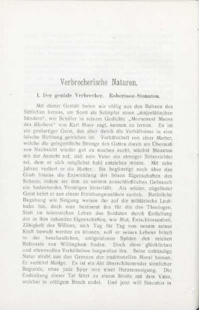 Verbrecherische Naturen.