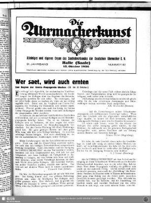 Wer saet, wird auch ernten
