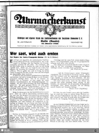 Wer saet, wird auch ernten