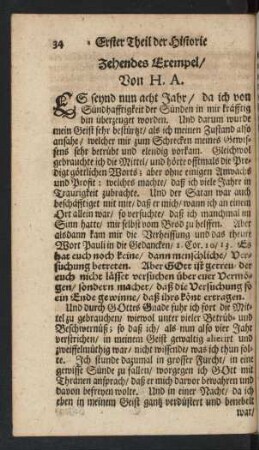 Zehendes Exempel/ Von H. A.