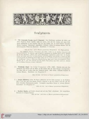 Sculpturen (Nr. 1 - 23)