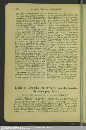 2. Route: Eisenbahn von Dresden nach Bodenbach-Tetschen (und Prag)
