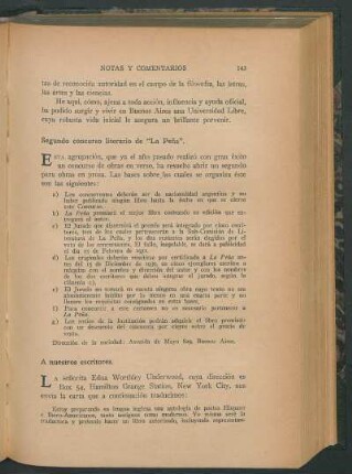 Segundo concurso literario de "La Peña"