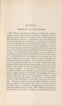 Chapter I. Chronology and early history.