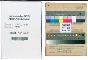 Entnazifizierung Kurt Peter Bruett , geb. 14.09.1886 (Abteilungsleiter)