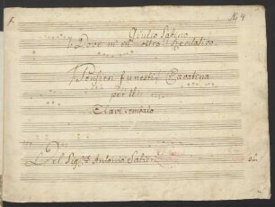 Prima la musica e poi le parole. Auszüge; V, cemb; BPI 33.I.2