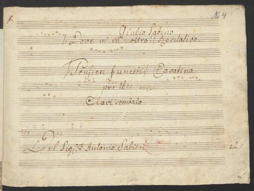 Prima la musica e poi le parole. Auszüge; V, cemb; BPI 33.I.2