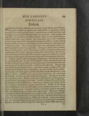 Epistola CI. - CXI.