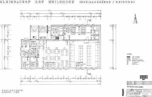 Heilbronn Hbf: Neubau Sozialgebäude, für Gleisbauarbeiter, Grundriß Erdgeschoß Nebengeb.