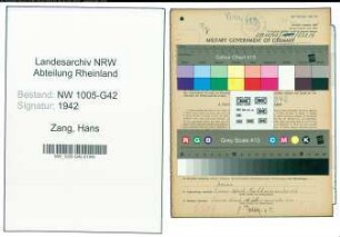 Entnazifizierung Hans Zang , geb. 06.11.1912 (Friseur)