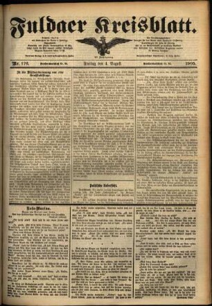 Ausgabe vom Freitag, den 04. August 1905.
