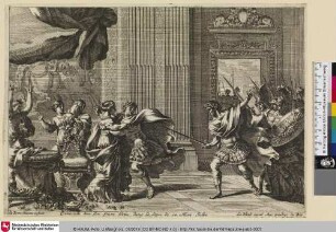 [Caracalla ermordet seinen Bruder Geta in den Armen der Mutter; L'Assassinat de Géta par Caracalla]