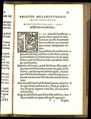 Philippi Melanchthonis Dipvtationes.