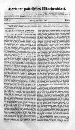 No 27, 5. Juli 1834