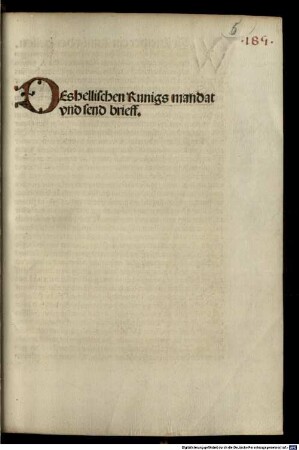 Mandat und Sendbrieff des hellischen Königs