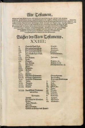 Bücher des Alten Testaments.