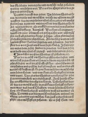 In welcher weyß der Sabbat ist zuhalten. iiii.