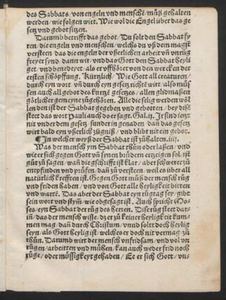 In welcher weyß der Sabbat ist zuhalten. iiii.