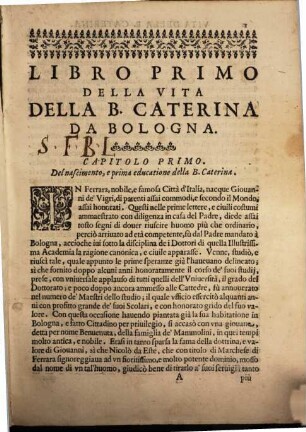 Vita della beata Caterina di Bologna ...
