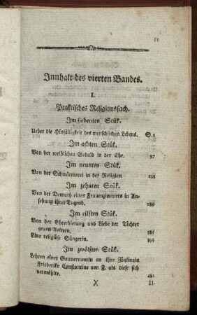 Innhalt des vierten Bandes