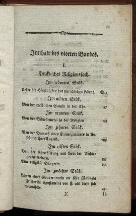 Innhalt des vierten Bandes