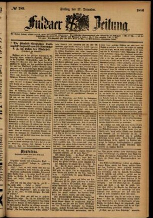 Ausgabe vom Freitag, den 17. Dezember 1886.