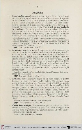 Meubles (Nr. 1-15)