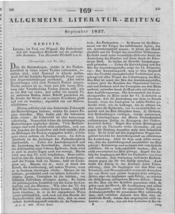 Petzoldt, A.: Die Pockenkrankheit mit besonderer Rücksicht auf die pathologische Anatomie. Leipzig: Wigand 1836 (Beschluss von Nr. 168)