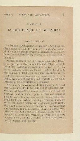 La Gaule franque. Les Carolingiens