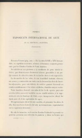 Primera exposición internacional de arte en la República Argentina - (Continuación)