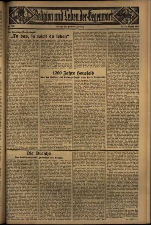 Dritte Ausgabe vom Samstag, den 22. August 1936.
