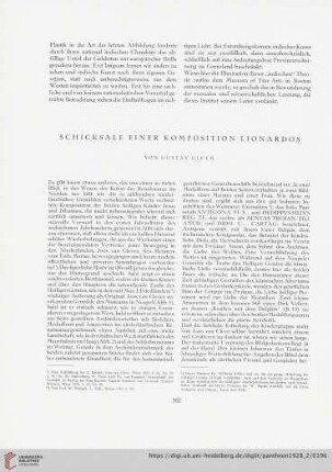 Schicksale einer Komposition Lionardos