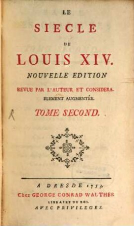 Le Siecle De Louis XIV., 2