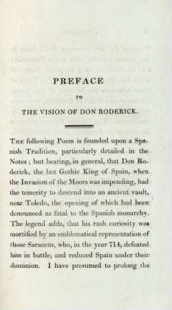 Preface to the vision of Don Roderick