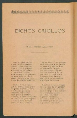 Dichos criollos