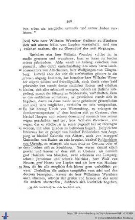 Wie herr Wilhelm Wernher freiherr zu Zimbern sich mit ainem frölin von Lupfen vermehelt...