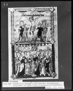 Breviar — Bildseite mit zwei Szenen aus dem Leben Jesu, Folio 69verso