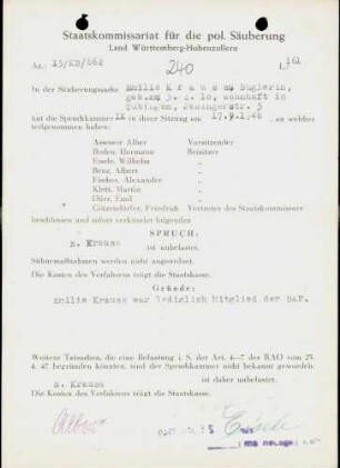 Krauss, Emilie