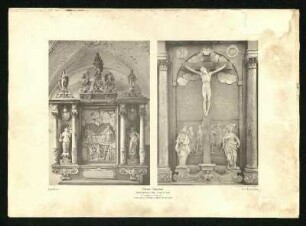 Kloster Schöntal. Dreifaltigkeitsaltar und Kreuzaltar. Ansichten.