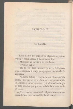 Capítulo X. - La despedida.