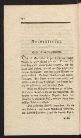 Nervenfieber.