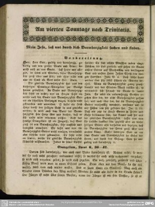 Am vierten Sonntage nach Trinitatis