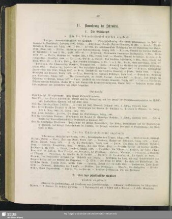 II. Vermehrung der Lehrmittel