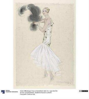 Frau in Abendkleid